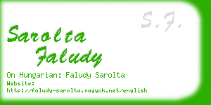 sarolta faludy business card